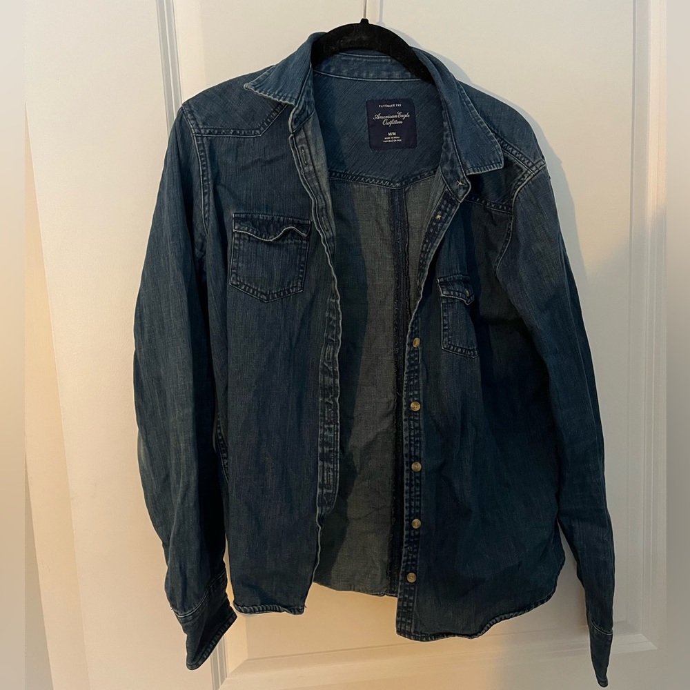 Jean button down